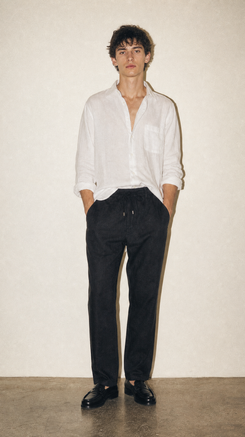 Black Linen Trouser