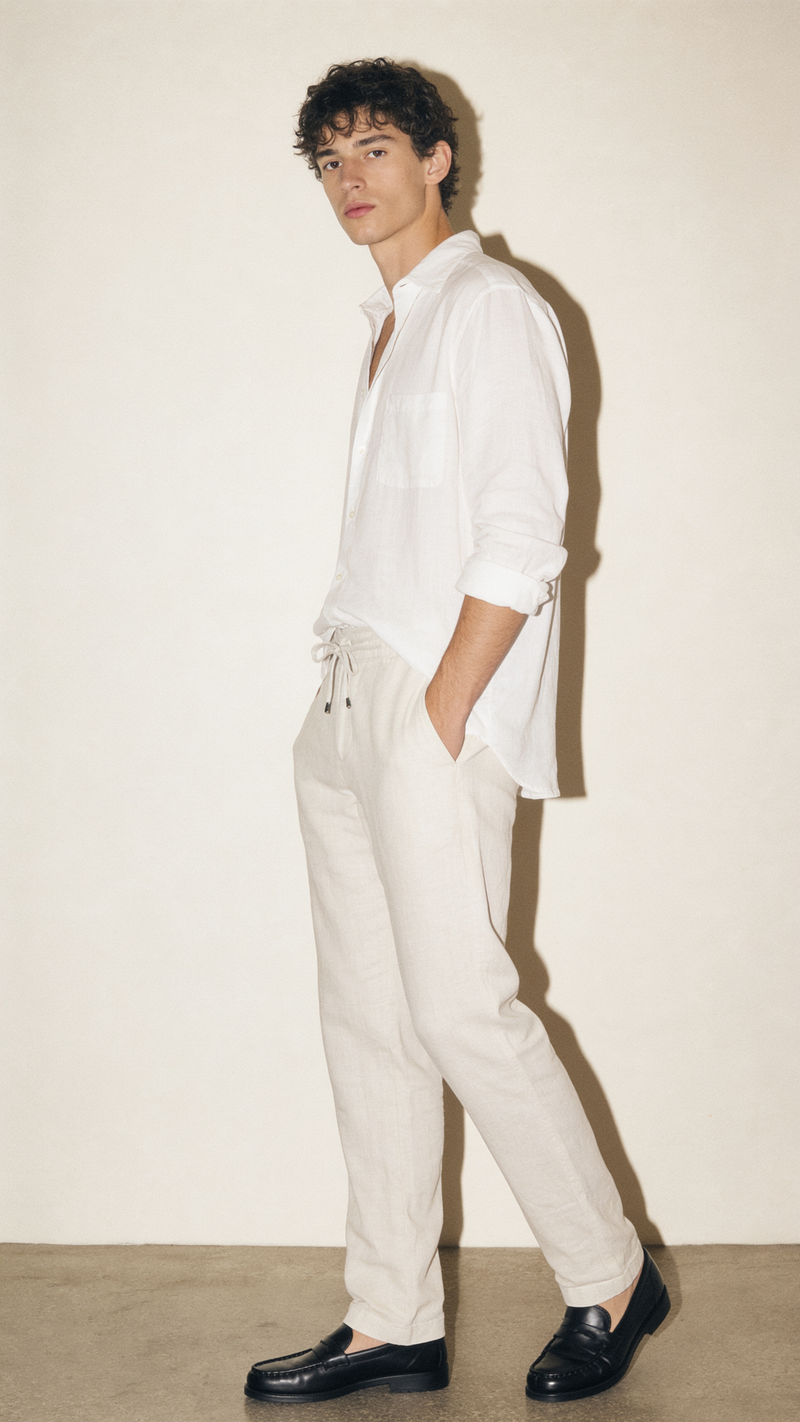 White Linen Trouser