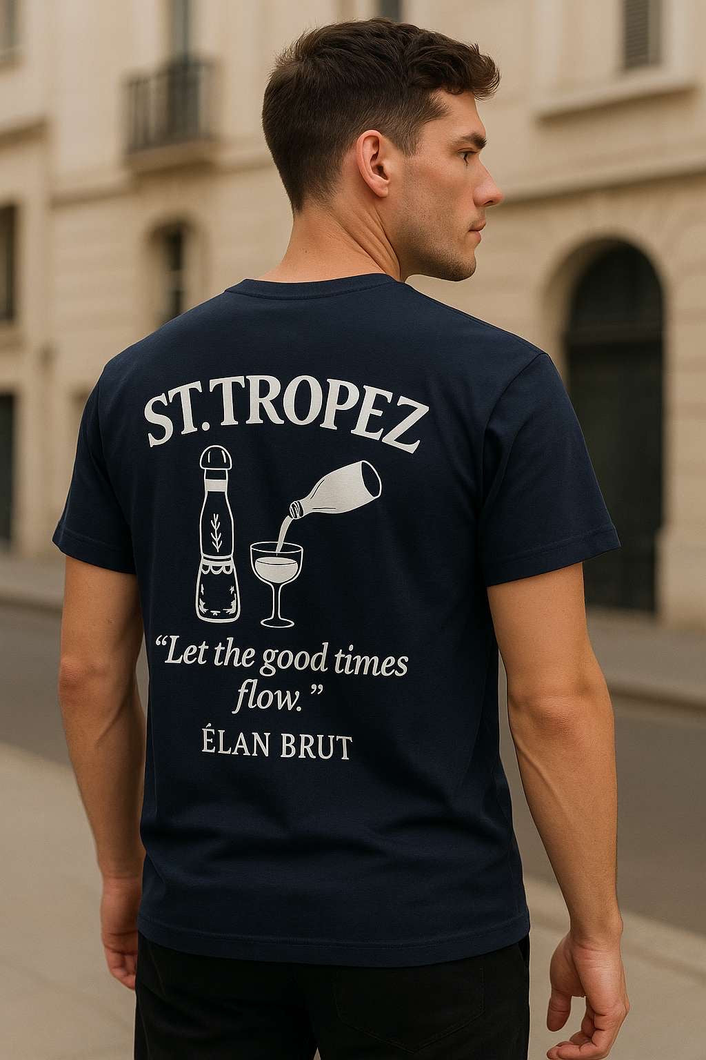 Élan Brut “Saint-Tropez Edition” Premium Tişört – Let the Good Times Flow