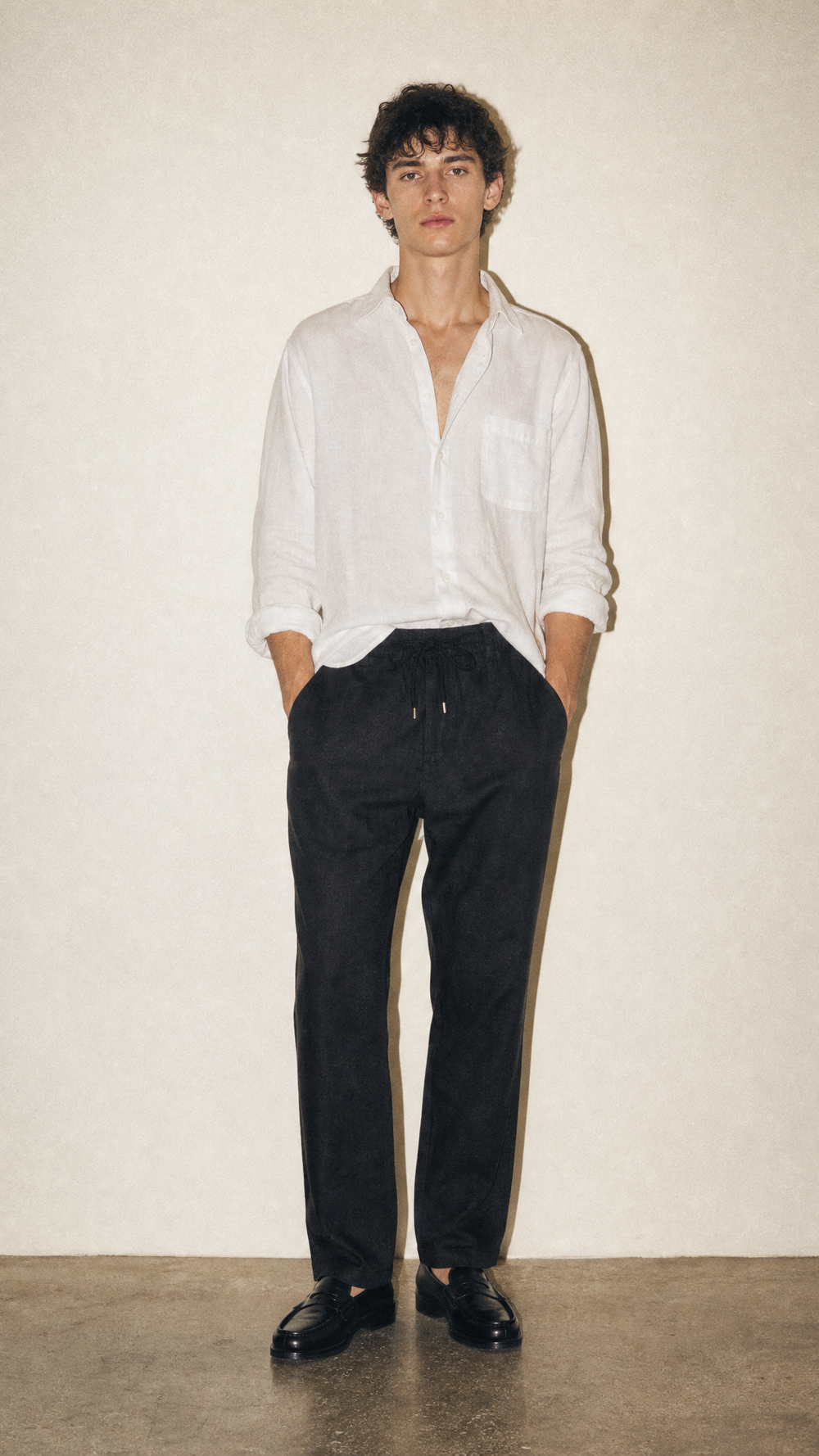 Black Linen Trouser