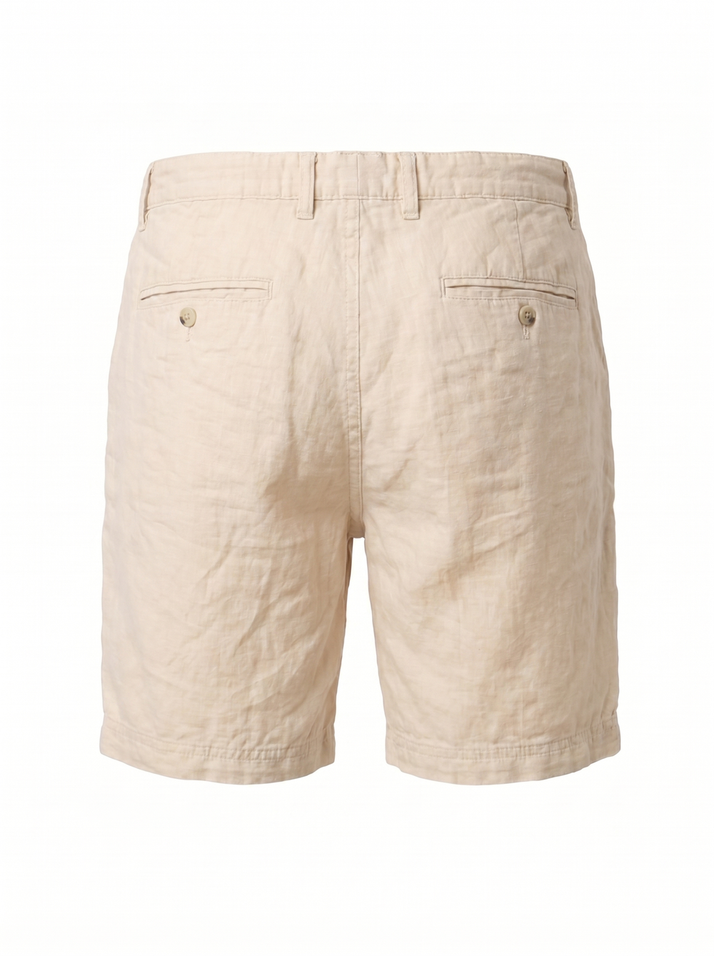 Beige Linen Shorts