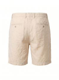 Beige Linen Shorts