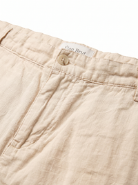Beige Linen Shorts