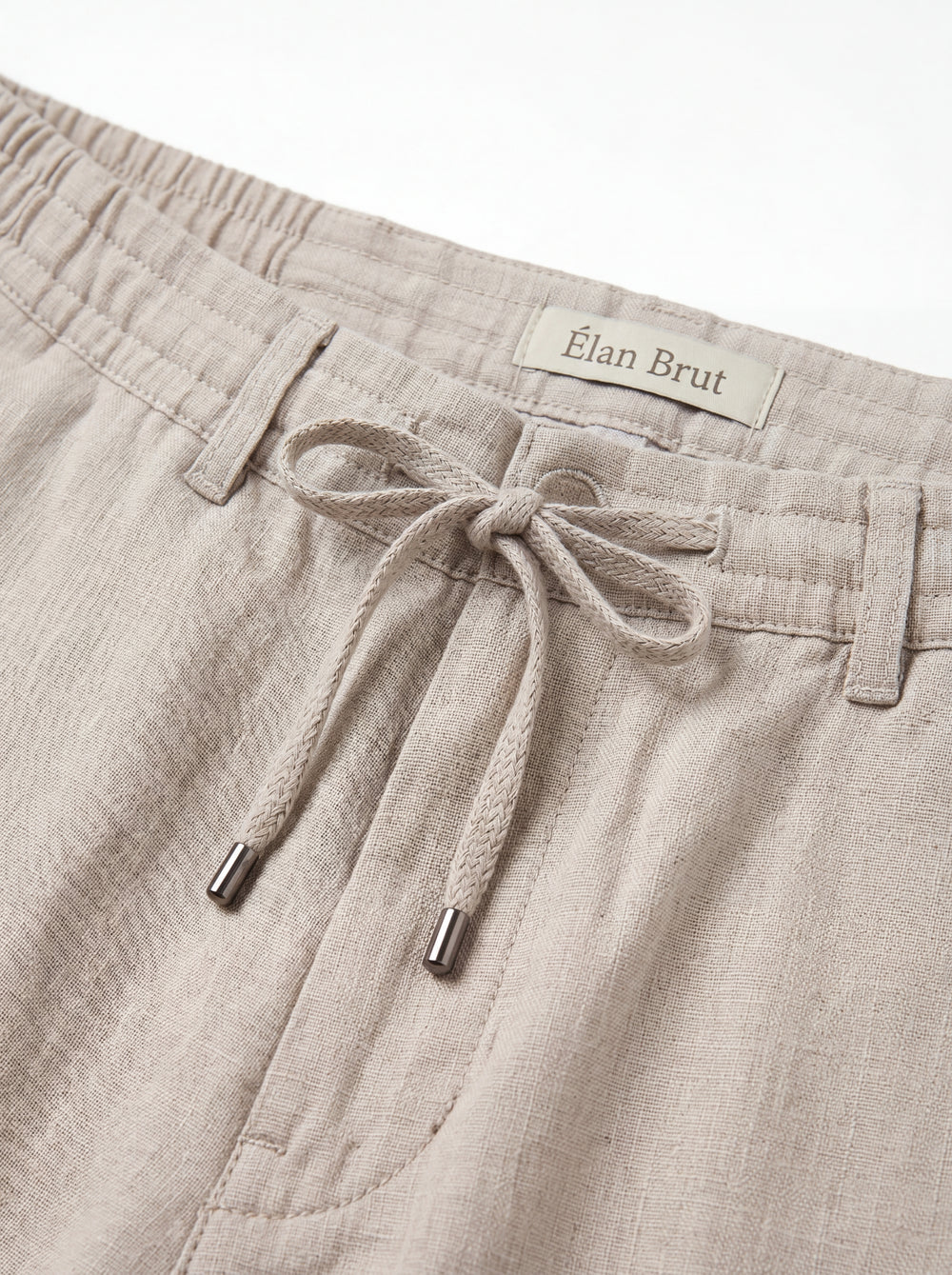 Beige Linen Trouser