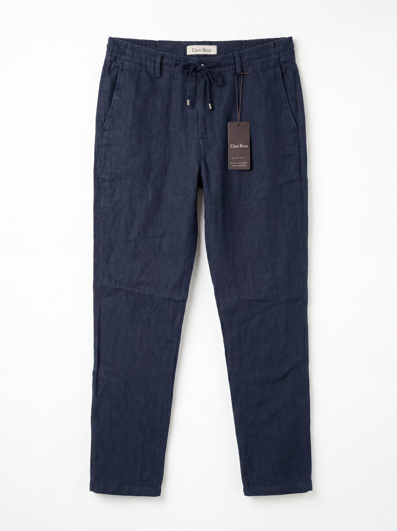Navy Blue Linen Trouser