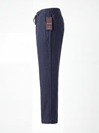 Navy Blue Linen Trouser